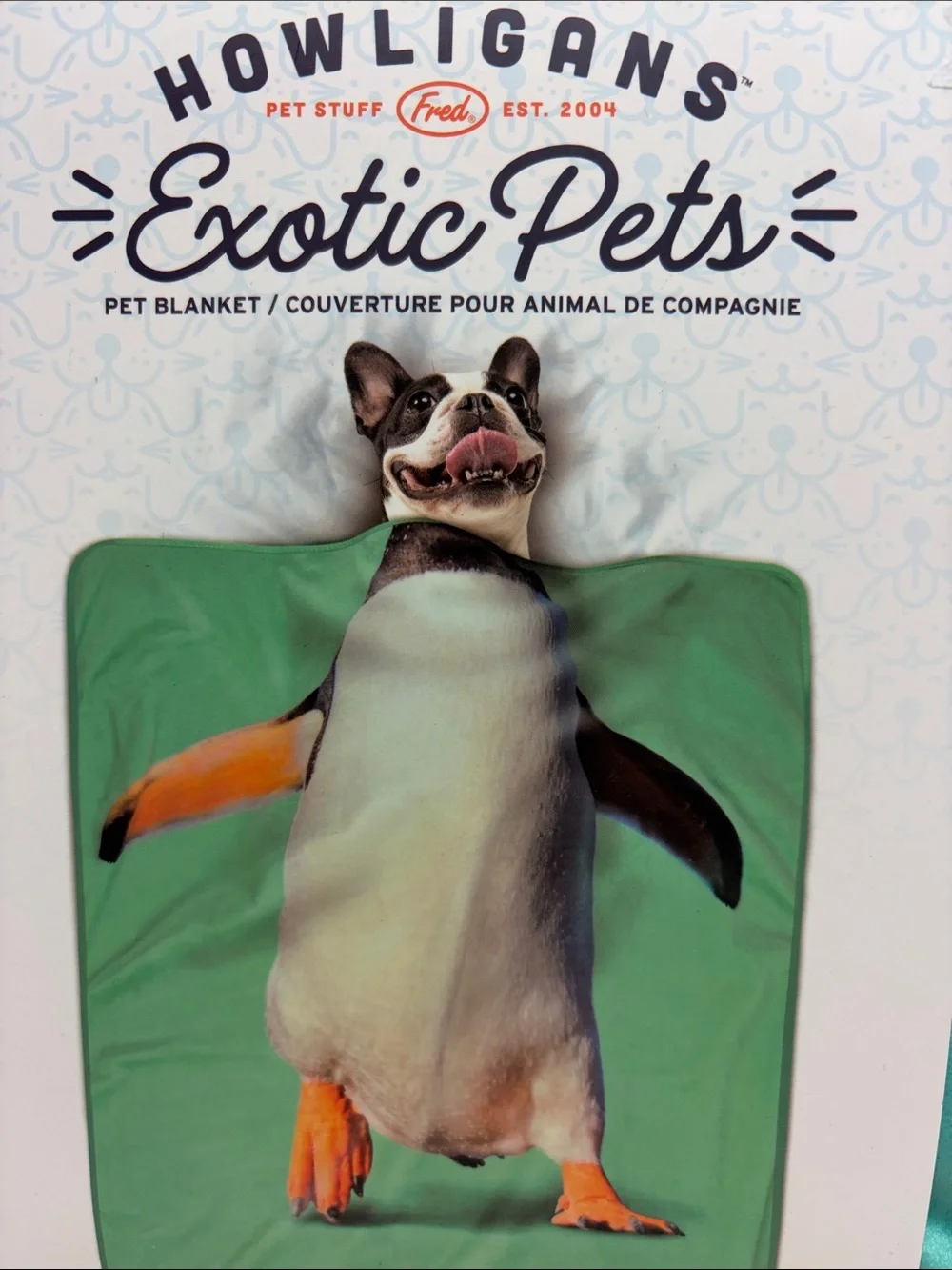 Exotic Pets Teal & Orange Penguin Pet Blanket